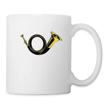 Jagdhorn - Tasse - Weiß - Rechts