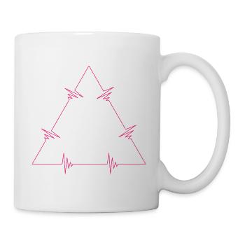 Dreieck Herzschlag Rosa - Tasse - Weiß - Rechts