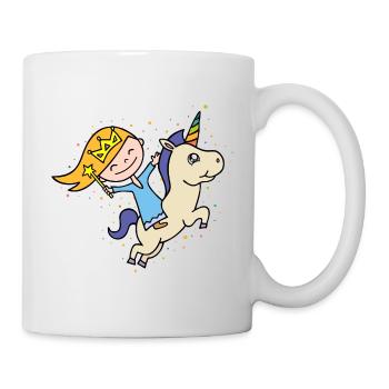 Licorne et Princesse - Mug blanc - blanc - Droite