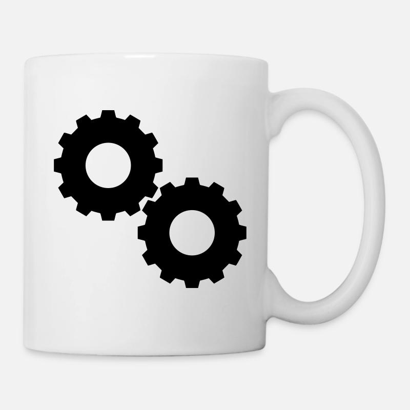 Zahnrad - Tasse - Weiß