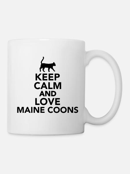 Chat Maine Coon - Mug blanc - blanc
