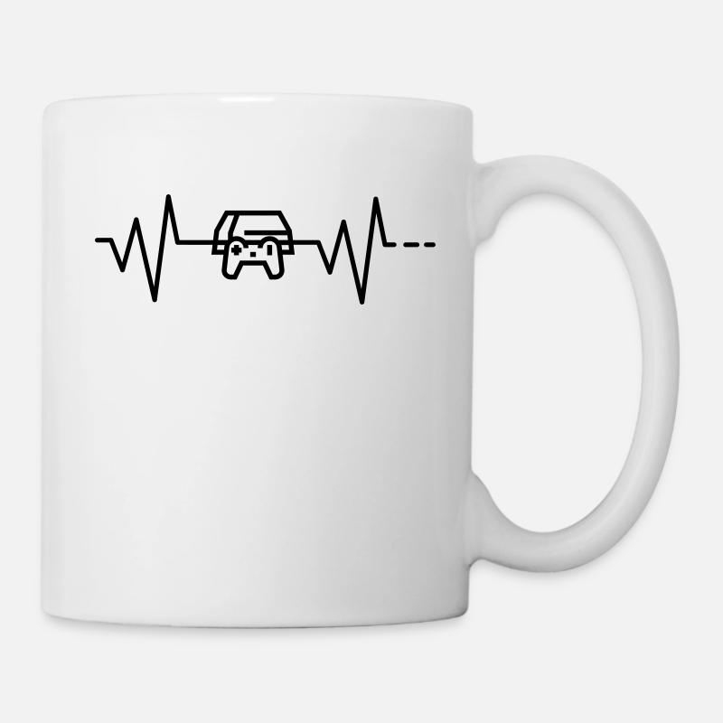 Heartbeat gaming PS 4 gaming play station console - Mug - white