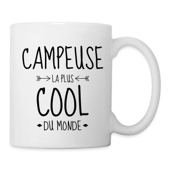 Campingplatz / Camper / Camping / Camp - Tasse - Weiß - Rechts