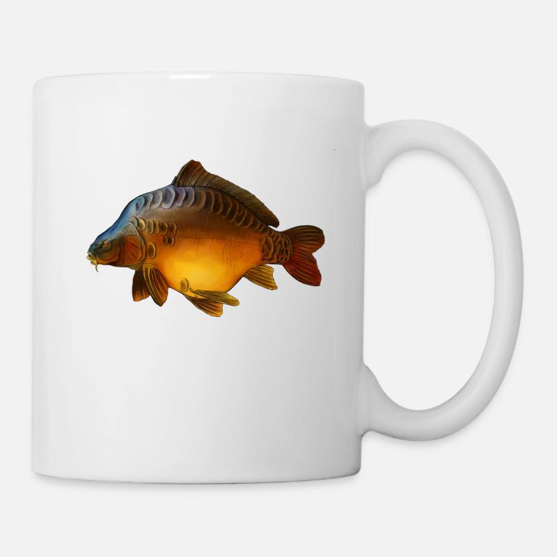 Großer Karpfen - Tasse - Weiß
