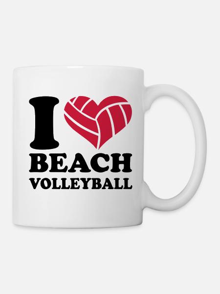 beach-volley - Mug blanc - blanc