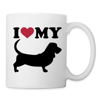 Basset Hound - Mug - white - Right