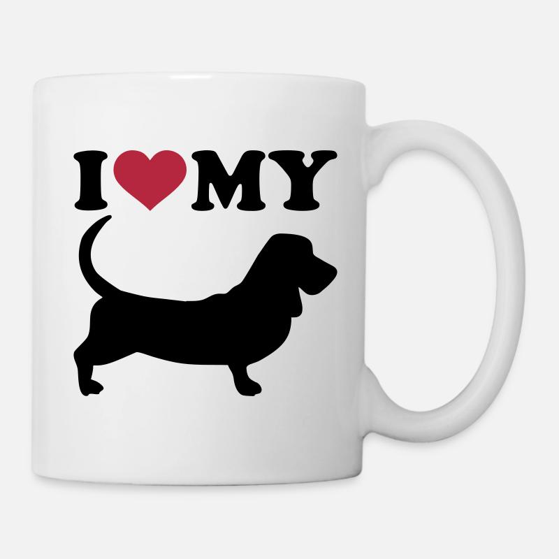 Basset Hound - Tasse - Weiß