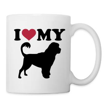 Portugiesischer Wasserhund - Tasse - Weiß - Rechts