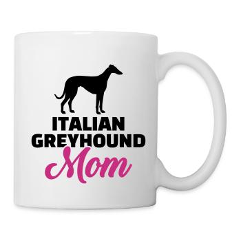 Italian Greyhound - Tasse - Weiß - Rechts