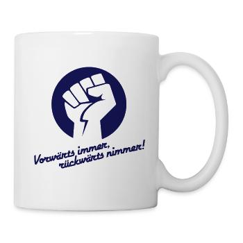 Vorwärts immer rückwärts nimmer - Tasse - Weiß - Rechts