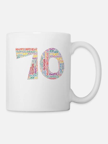 Joyeux anniversaire - 70 ans - Mug blanc - blanc