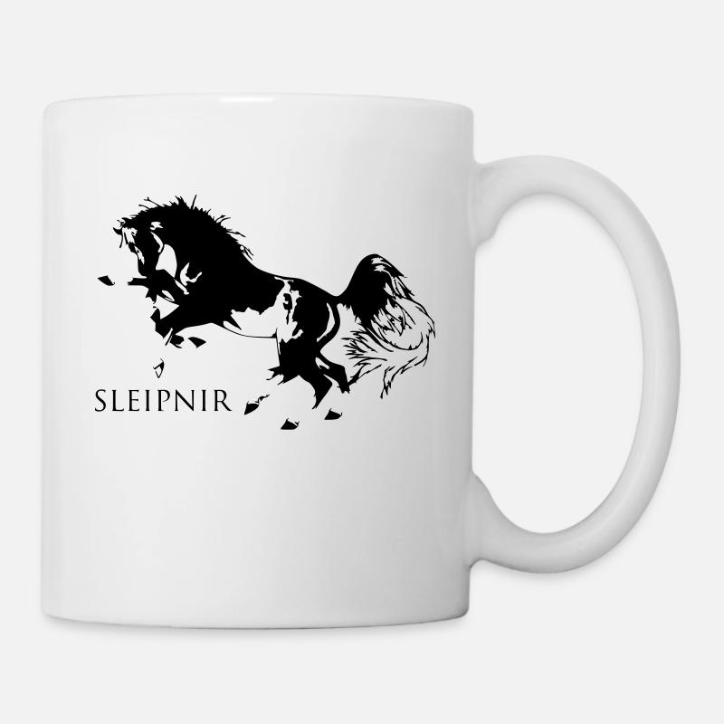 Le cheval d’Odin Sleipnir - Mug blanc - blanc