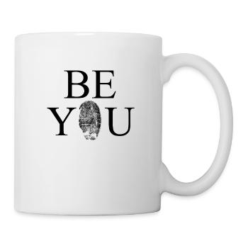 Be You white fingerprint lettering - Mug - white - Right