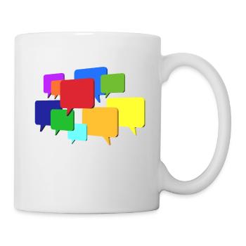 Bulles de différentes couleurs - Mug blanc - blanc - Droite