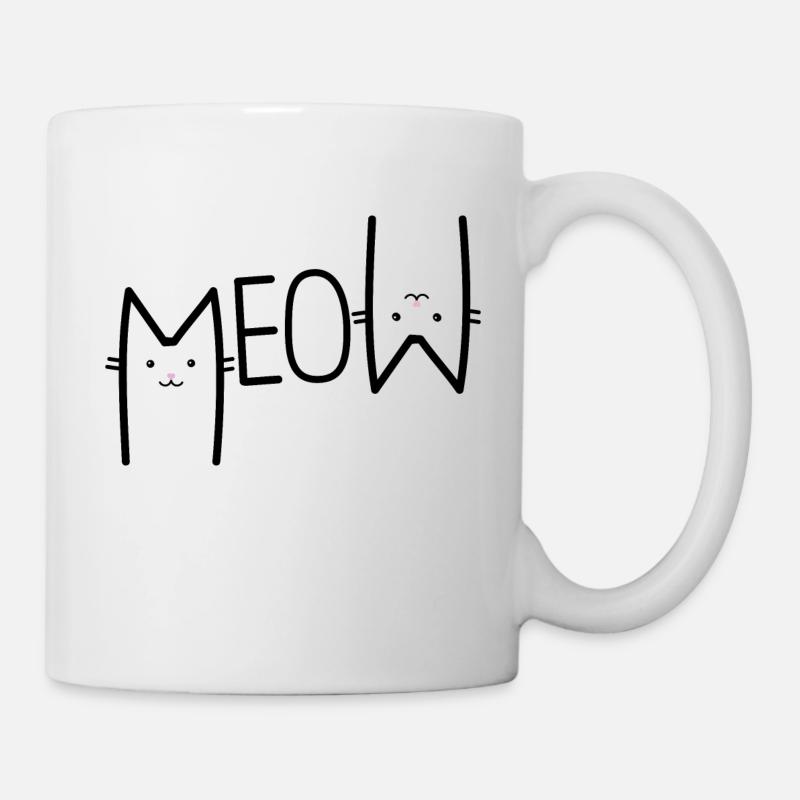 MEOW - CAT - Tasse - Weiß