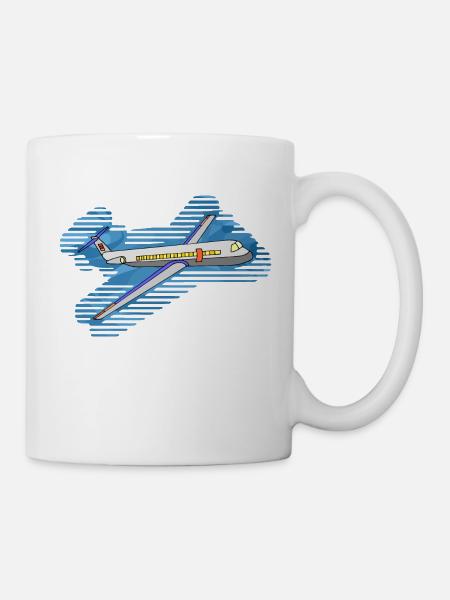 avion - Mug blanc - blanc