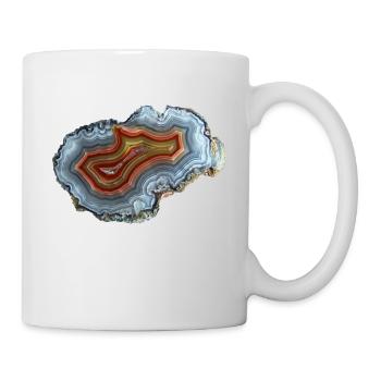 Agate minérale quartz géode gemme - Mug blanc - blanc - Droite