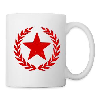 Roter Stern - Tasse - Weiß - Rechts