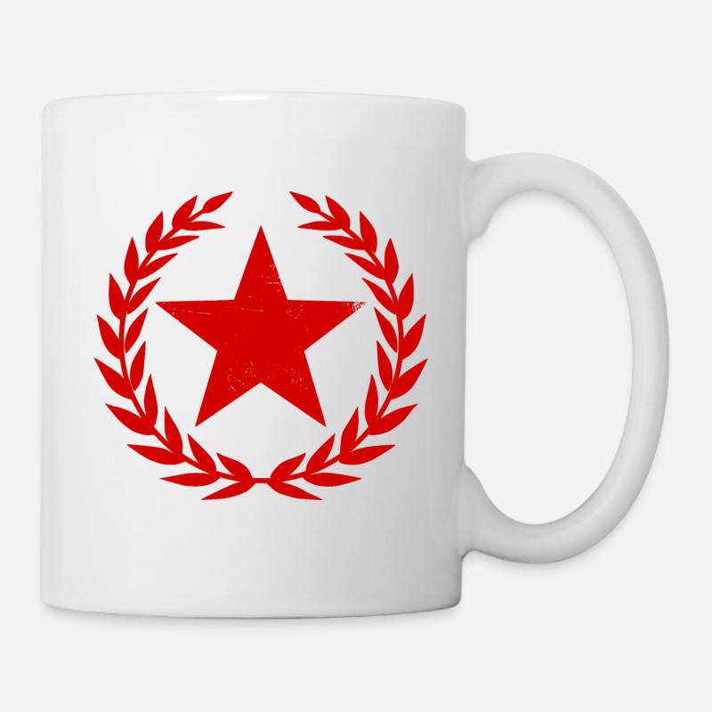 Roter Stern - Tasse - Weiß