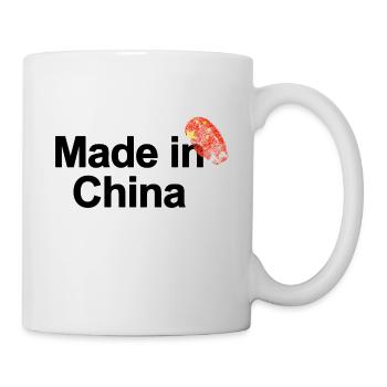 Affiche d'empreintes digitales Made in China - Mug blanc - blanc - Droite
