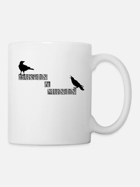 Hugin und Munin Keltenknoten - Tasse - Weiß