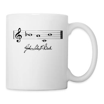 Musik Noten: 'BACH' - Tasse - Weiß - Rechts