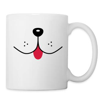 Dog face funny dog snout dogs nose mouth - Mug - white - Right