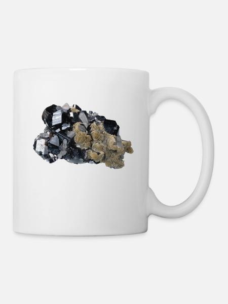 Cassiterite Cassiterite étain cristal minéral - Mug blanc - blanc