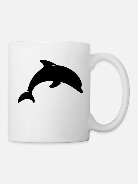 Delphin - Tasse - Weiß