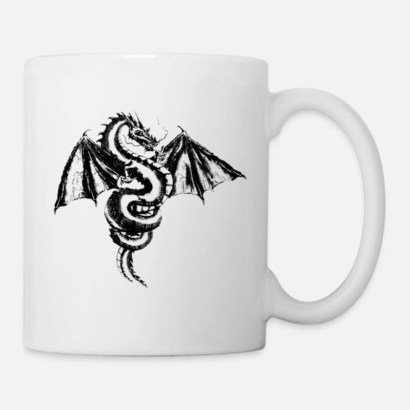 Drachen - Tasse - Weiß