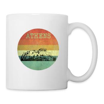 Athens Skyline - Retro - Mug - white - Right