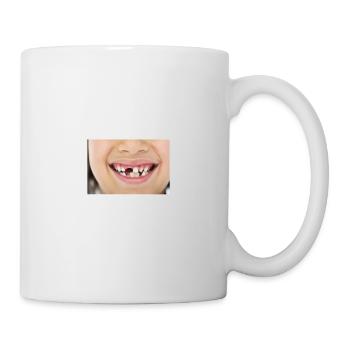 Dents de lait - Mug blanc - blanc - Droite