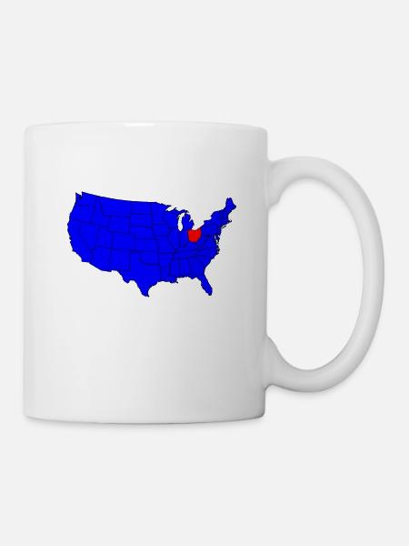 Bundesstaat Ohio Lage - Tasse - Weiß