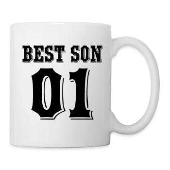 Bester Papa Vater Sohn Partnerlook Best Dad Son 01 - Tasse - Weiß - Rechts