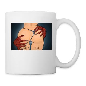 Papa s fille devils mains nu fille rock n roll - Mug blanc - blanc - Droite
