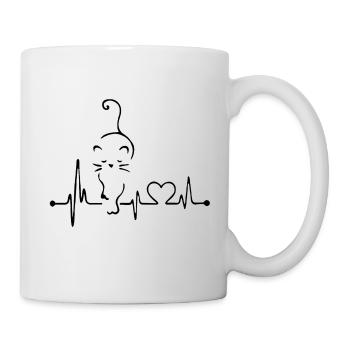 Battement de coeur - Mug blanc - blanc - Droite