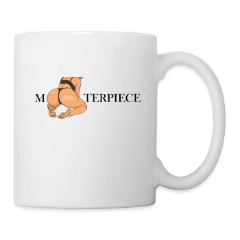 mASSterpiece Masterpiece pun sexy comic drawing - Mug - white - Right