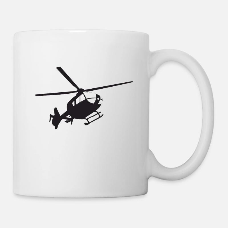 Helikopter Anflug - Tasse - Weiß