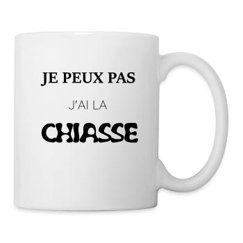 Je peux pas j'ai la chiasse - Mug blanc - blanc - Droite