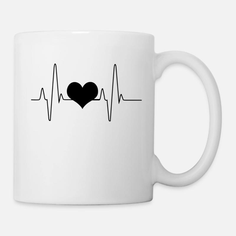 Heartbeat Rhythm - Mug - white