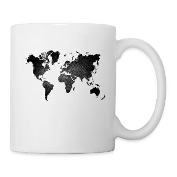 mappemonde vintage noire - Mug blanc - blanc - Droite