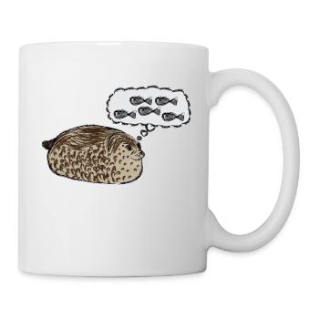 Phoque épais rêve de poisson / Chubby Seal I - Mug blanc - blanc - Droite