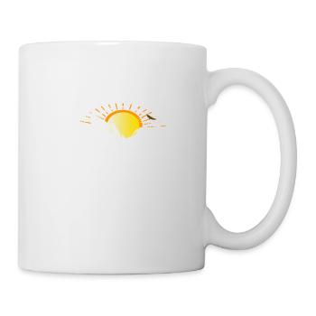 Magnifique coucher de soleil dans les montagnes - Mug blanc - blanc - Droite