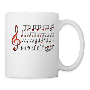 Musik- - Tasse - Weiß - Rechts