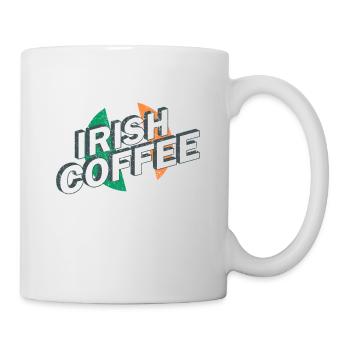 Café irlandais Cocktail lettrage vintage logo rétro - Mug blanc - blanc - Droite