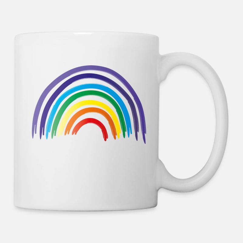 Regenbogen als Symbol der Hoffnung und Gleichheit - Tasse - Weiß