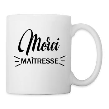 Merci Maîtresse, cadeau fin d'année pour maîtresse - Mug blanc - blanc - Droite