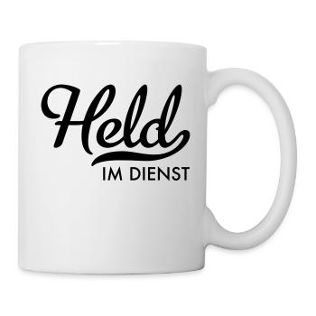 Held im Dienst - Tasse - Weiß - Rechts