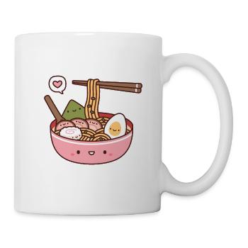 Ramen japanische Nudel - Tasse - Weiß - Rechts