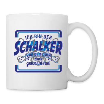 Schalker Warnung | Gelsenkirchen Schalke Geschenk - Tasse - Weiß - Rechts